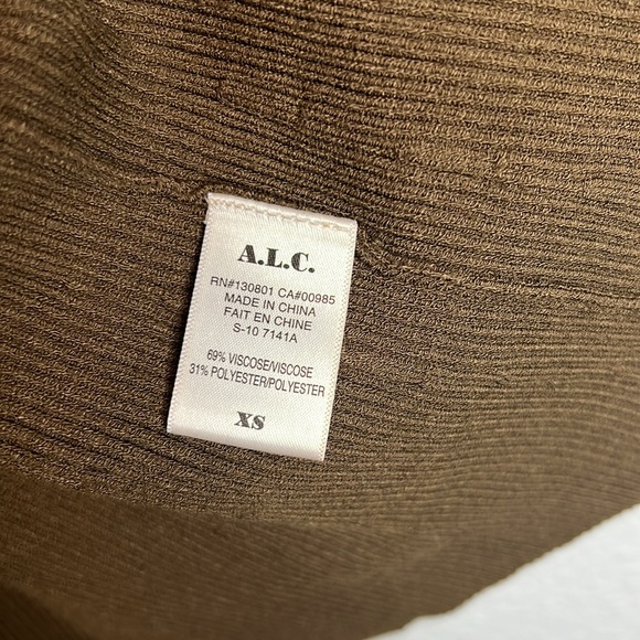 A.L.C. Delia Knit Ribbed Sweater Flare Dress - Picture 4 of 5